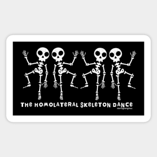 The Homolateral Skeleton Dance v1 white Sticker